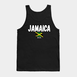 Jamaica Souvenir 2024 Vacation Trip Caribbean Travel Flag Tank Top